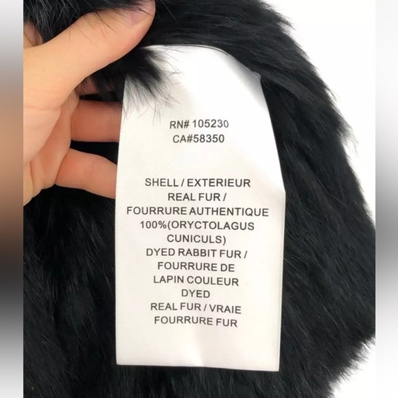JOIE Andoni Rabbit Fur Vest Black S EUC Designer Luxury - Picture 6 of 8